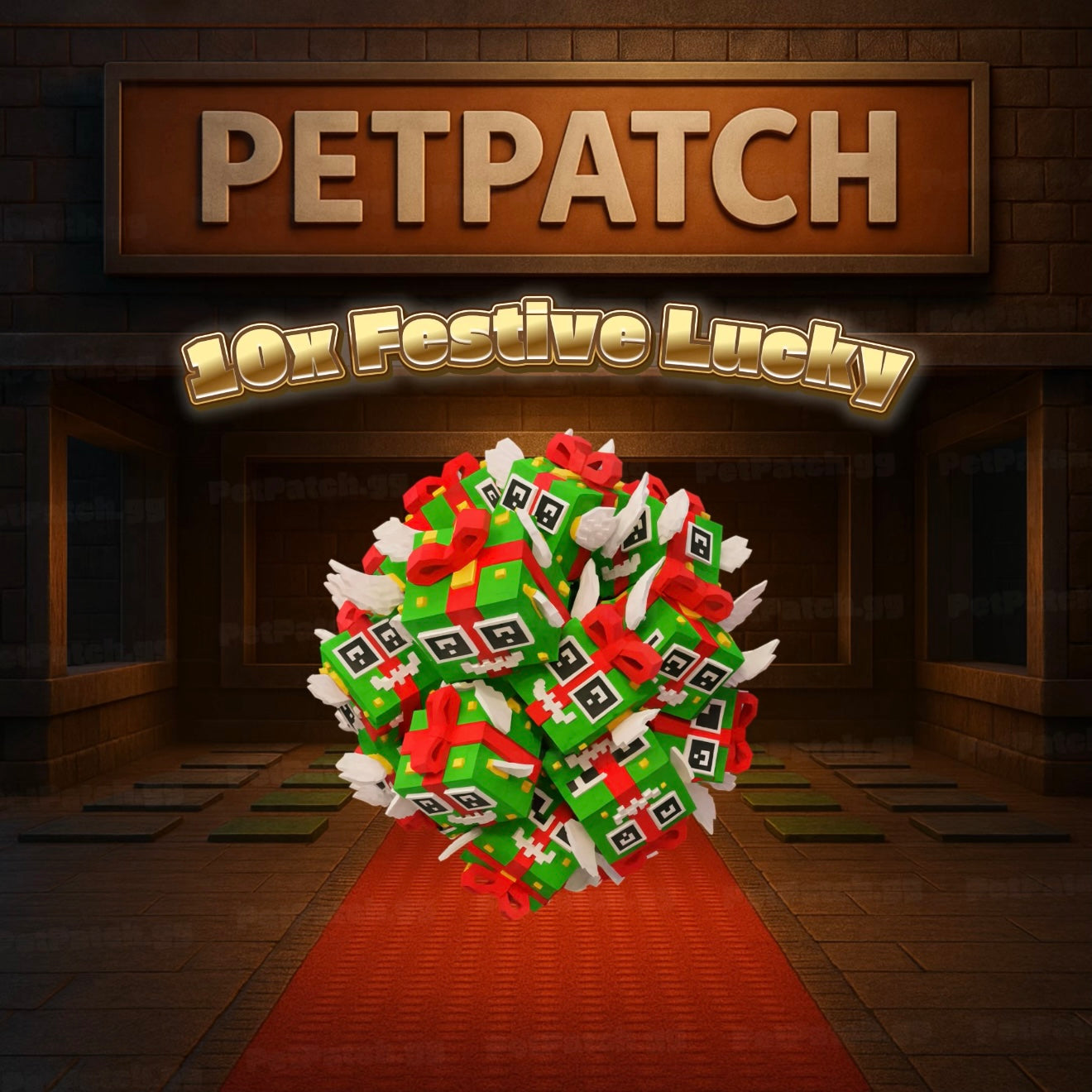 10x Festive Lucky Blocks